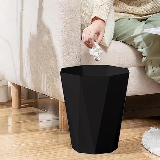 Small Trash Can 2.6 Gallon Bathroom Garbage Can Waste Basket Recycling Bin for Toilets Dorms Kitchens, Black-DeskLoop Office