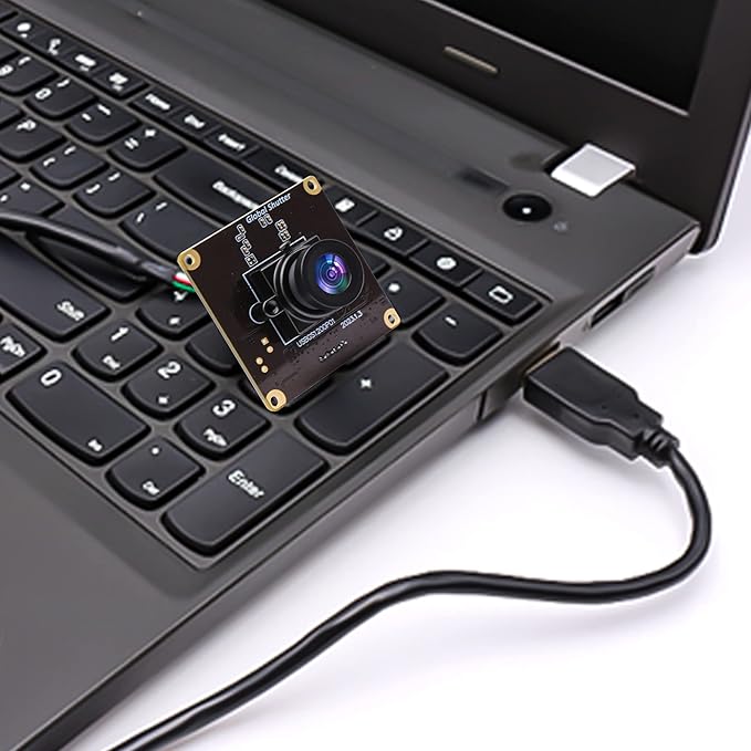 ELP High Speed Wide Angle Global Shutter USB Camera Module for Computer 1080P Mini UVC USB2.0 Webcam Board with 2.1mm Lens AR0234 High Frame 90fps Web PC Camera Board for Laptop Raspberry Pi-DeskLoop Office