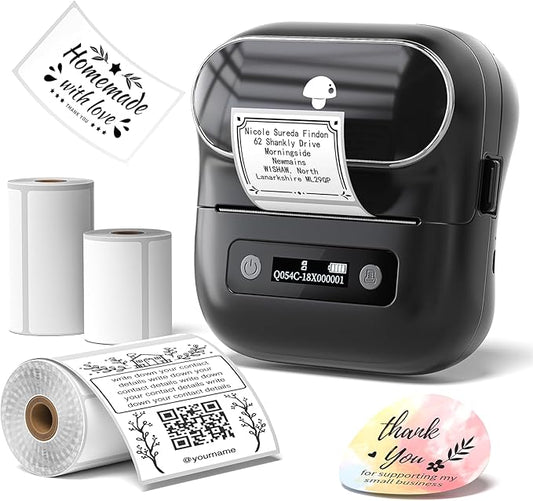 Phomemo M220 Label Makers, 3 Inch Portable Label Maker Machine with 3 Roll Labels, Wireless Thermal Label Printer for Address, Labeling, File Folder Label, Home Organizing-DeskLoop Office