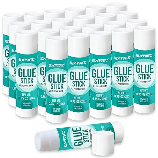 Glue Sticks Bulk Classroom, White Glue Sticks for Kids 24 Count, 0.75 Ounce, Washable All Purpose, for Kids, School and Home-DeskLoop Office