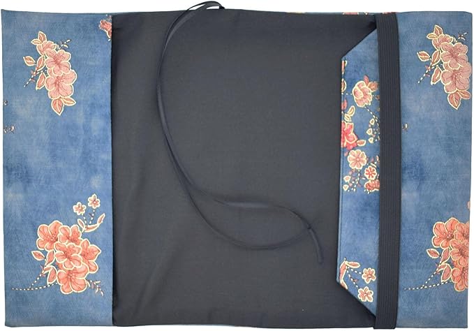 BLBMH Book Covers for Paperbacks Fit for 5.5x8.5 inch Adjustable Book Jacket Cover for Women Over 15 Soft Cloth Protector for Bible Novels Notebook Journal Book Lovers Gifts - Flower 3 Blue 8.5in-DeskLoop Office