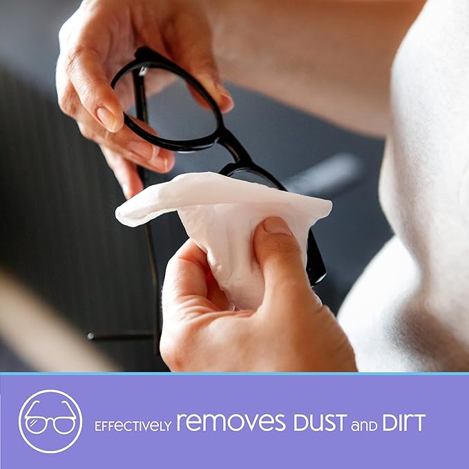 Nice 'n Clean SmudgeGuard Lens Cleaning Wipes (100 Total Wipes) | Pre-Moistened Individually Wrapped Wipes | Non-Scratching & Non-Streaking | Safe for Eyeglasses, Goggles, & Camera Lens-DeskLoop Office