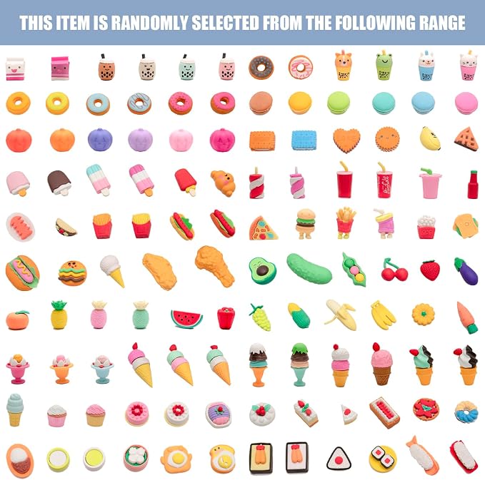 30pcs 3D Cute Kids Erasers, Random Desktop Pet Toys Gifts, Classroom Rewards - Image 7
