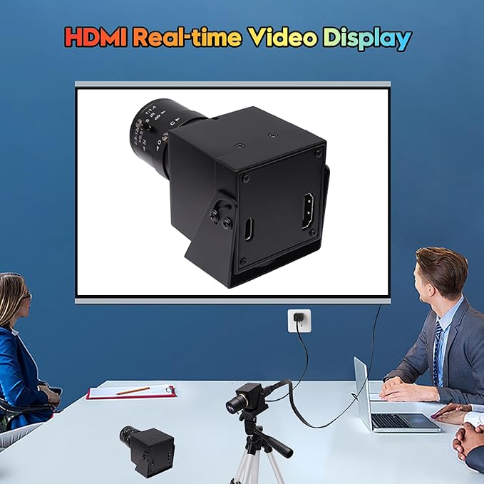 SVPRO 4K USB HDMI Camera Manual Zoom Webcam for Close Up with 2.8-12mm Variable Lens,Plug and Play Camera for Industrial,Streaming and Home Video-DeskLoop Office