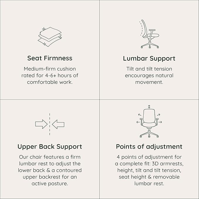 Branch Daily Chair - Computer Office Chair with Swivel, Lumbar Rest, and Adjustable Armrests - Sustainable, Stylish Mesh, & Adjustable Armrests - Comfortable Seating for Improved Posture - Slate-DeskLoop Office