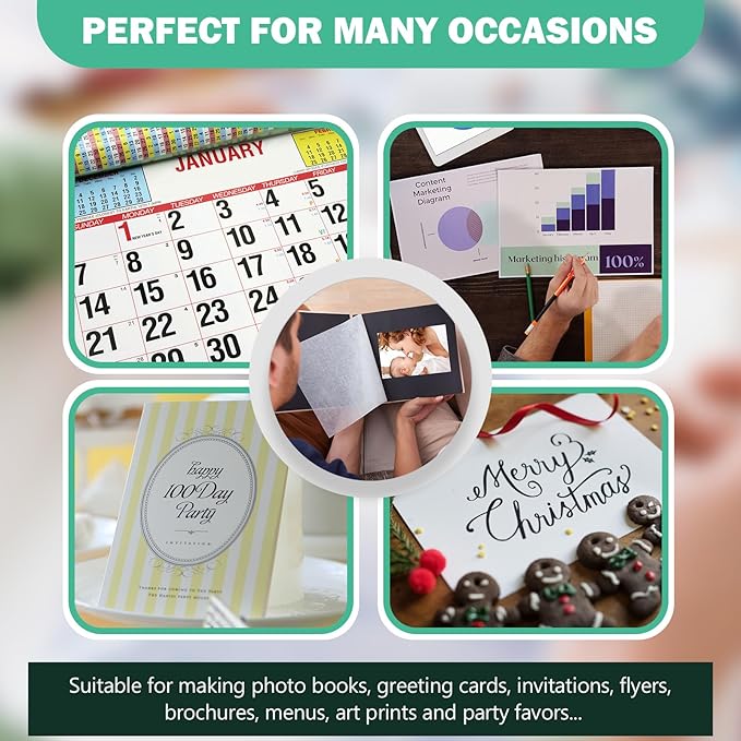 8x10 Photo Paper, Advanced Glossy Photo Paper for Inkjet Printer, 100 Pack, 52 lb-DeskLoop Office