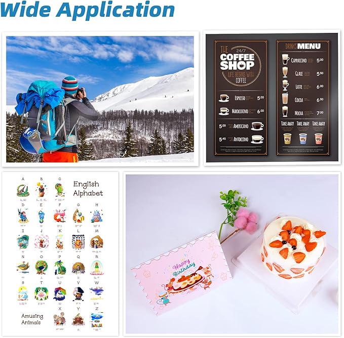 Uinkit 200 Sheets Double Sided Photo Paper Glossy 8.5x11 54lbs Inkjet for Dye Ink 200Gsm Value Bulk Pack Picture 8.5 x 11 9.5Mil for Inkjet Printing Printer (200sheets, 8.5x11)-DeskLoop Office