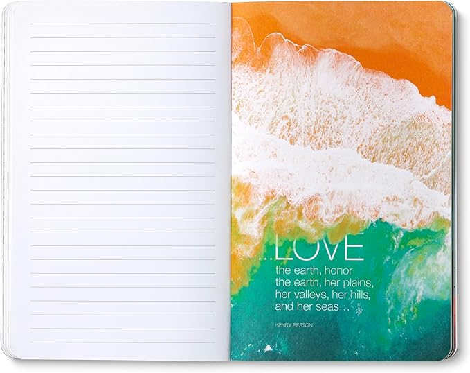 Compendium Softcover Journal - The world is grand, awfully big and astonishingly beautiful. – A Write Now Journal with 128 Lined Pages, 5″W x 8″H-DeskLoop Office