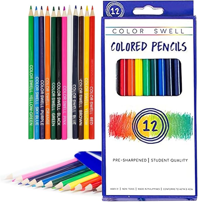 Color Swell Bulk Colored Pencils – 30 Sets, 360 Pre-Sharpened Assorted Vibrant Colors – Ideal for Kids, Teachers, and Classroom Supplies-DeskLoop Office