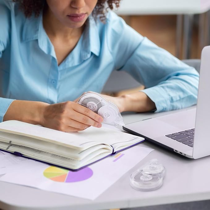 4 Pcs Long-Lasting Correction Tape, 98.43 Ft White Wrong Out Tear-Resistant Bulk - Image 7