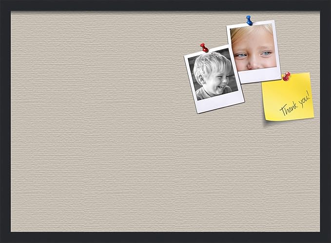 PinPix 28x20 Inch Cork Bulletin Board. This Decorative Framed Pin Board Comes with Desert Pastel Design and a Satin Black Frame. Ideal for Home Office Decor or Message Board (PinPix-1815)-DeskLoop Office