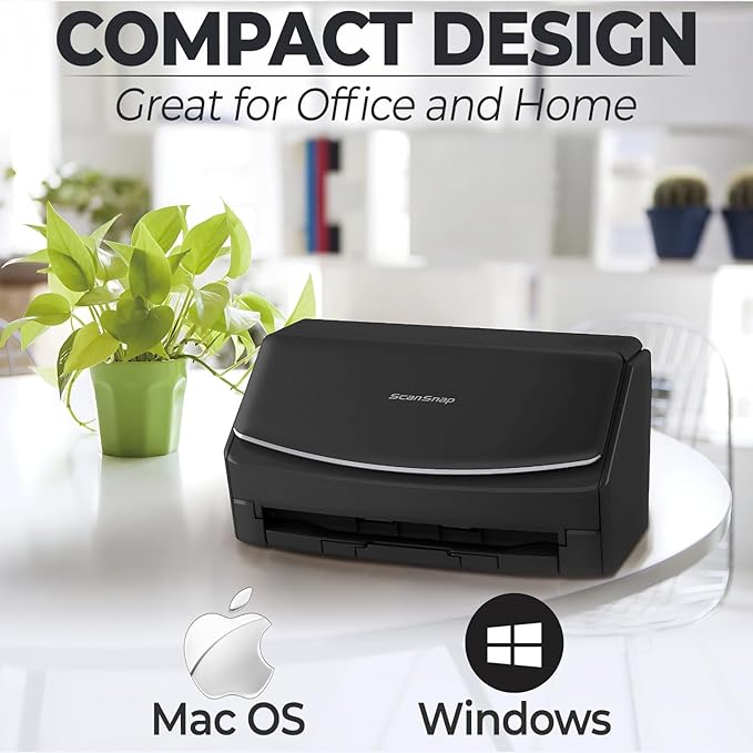 Fujitsu ScanSnap iX500 Scanner Bundle - High-Speed Document ScanSnap iX500 for Home/Office Use - Wireless Connectivity - Mac/PC Compatible - Automatic Document Feeder - Compact Design (Renewed)-DeskLoop Office