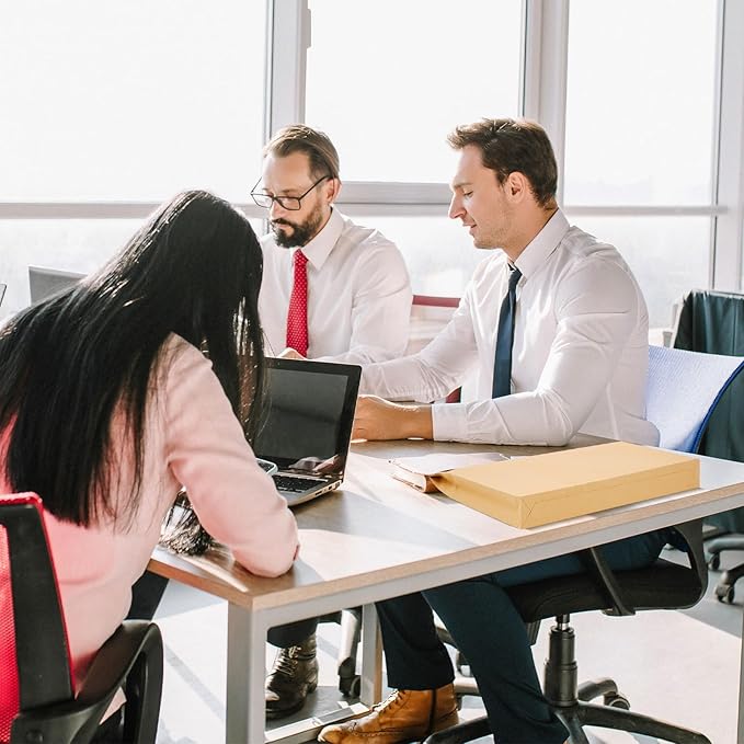 20 Pcs 14 x 18 x 1.6 Inch Large Expandable Catalog Envelopes Manilla Kraft Peel and Seal Envelopes Light Large Mailing for Office Home Documents Magazines Photos Storage Organizing(Brown)-DeskLoop Office