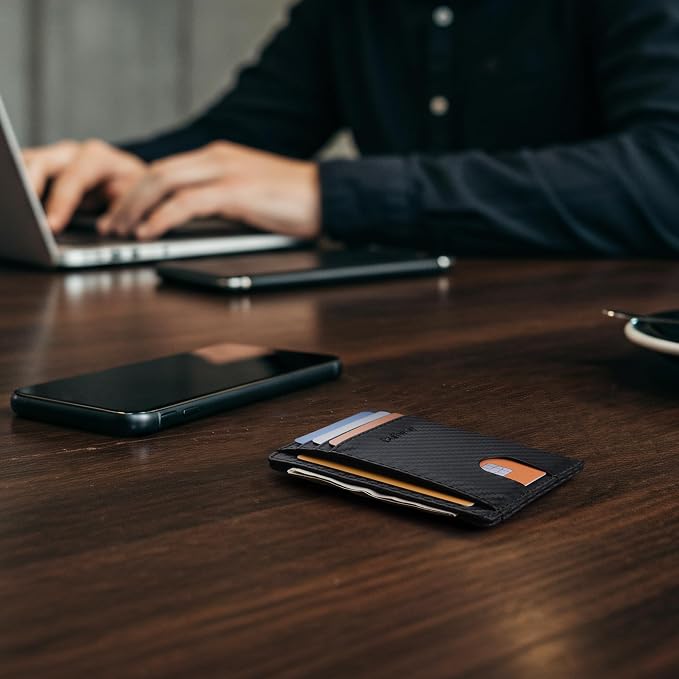 Buffway Slim Minimalist Front Pocket RFID Blocking Leather Wallets - Image 9