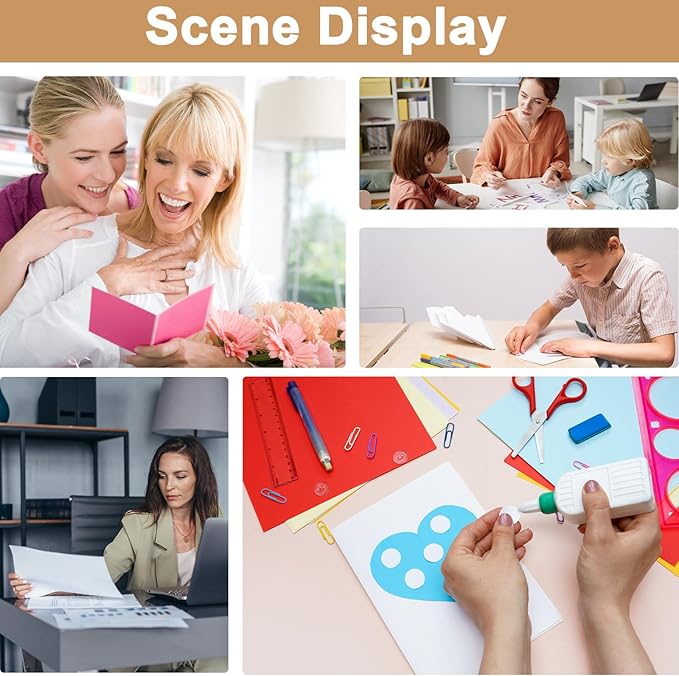 40 Sheets Colored Cardstock A4 Craft Paper, 20 Assorted Colors 200gsm/75lb Art Projects Card Stock Construction Paper for DIY Cards Making, Office Printing, Birthday Decorations, School-DeskLoop Office