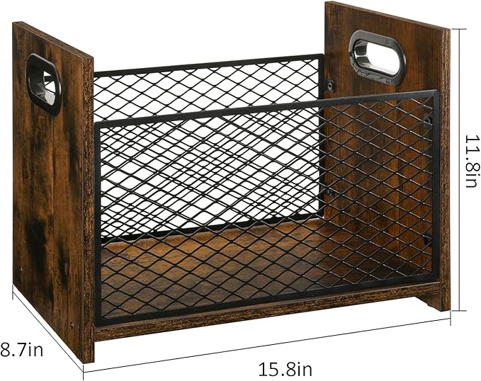 YINMIT Magazine Holder, Magazine Rack for Desktop and Home Office, Farmhouse File Storage Basket for Letters, Magazines, Books, Newspapers (Large)-DeskLoop Office