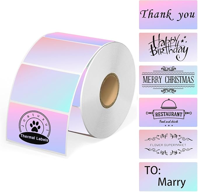 2.25 x 1.25 Thermal Labels, Self-Adhesive Address Shipping Barcode Thermal Stickers,Thermal Printer Labels Compatible with Rollo & Zebra & MUNBYN, 800 Labels for Printer, Fantasy Purple-DeskLoop Office