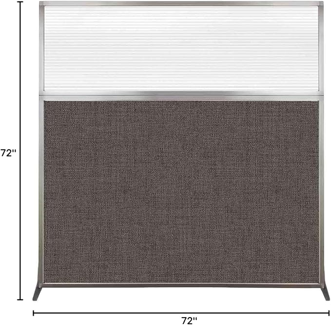 Versare Hush Screen Portable Room Divider | Workstation Wall Divider | Freestanding Privacy Hush Panels | Clear Fluted Windows | Fabric Office Divider Screen | Great for Room Separation-DeskLoop Office
