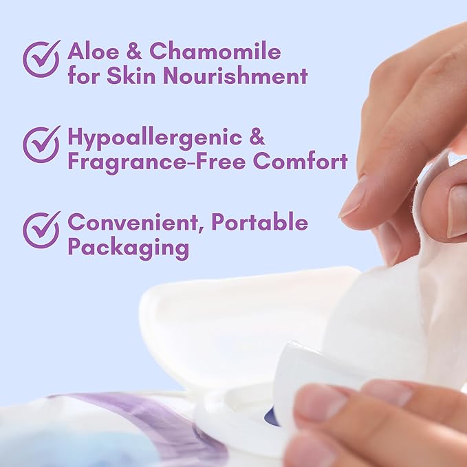 Nurture XL Antibacterial Body & Hand Wipes | Alcohol-Free Antiseptic Wet Sanitizer Towelettes for Germ Removal, Disinfecting Skin, Sanitizing Hands |Cleaning Cloths | Adults & Baby | Thick & Strong-DeskLoop Office