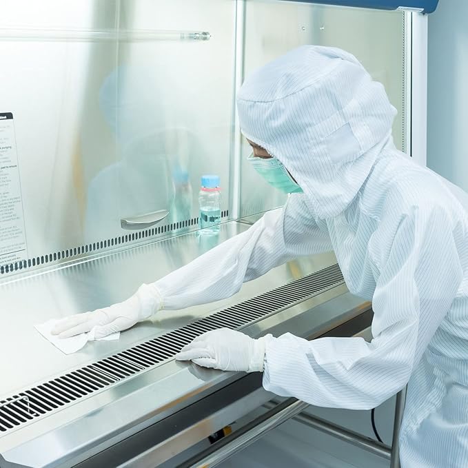 AAwipes Cleanroom Wipers 4x 4 (1200 Pcs, Cellulose/Polyester Blend, Grade A, 68GSM) Lint Free Wipes 4" x 4" for Lab, Electronics, Pharmaceutical, Printing and Semiconductor Industries-DeskLoop Office