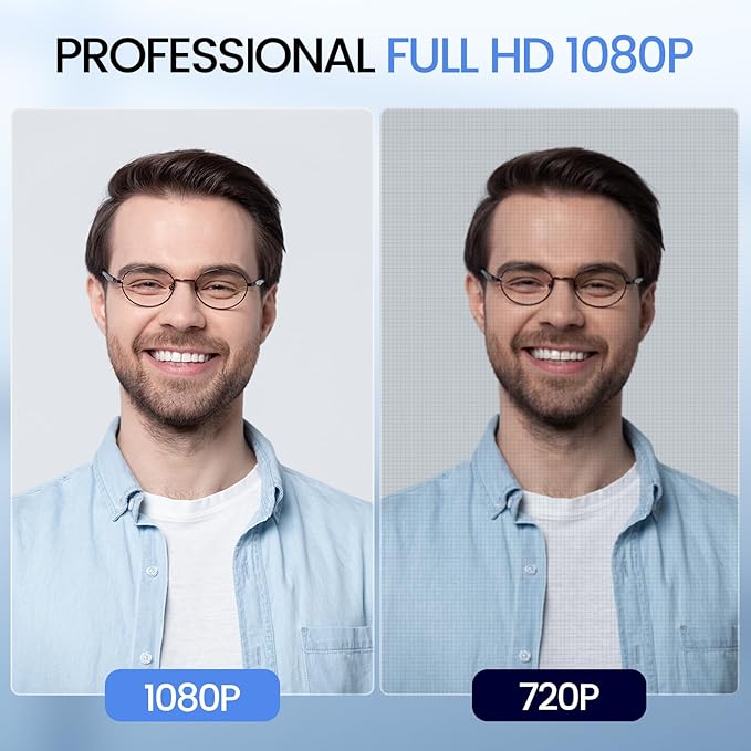 EMEET 1080P Webcam with Microphone, C960 Web Cam, 2 Mics, 90° FOV, USB Type-A & A-to-C Adapter, Plug&Play Computer Camera for Online Calling, Zoom/Teams/Facetime, Switch 2 Camera Support, 2025 Version-DeskLoop Office