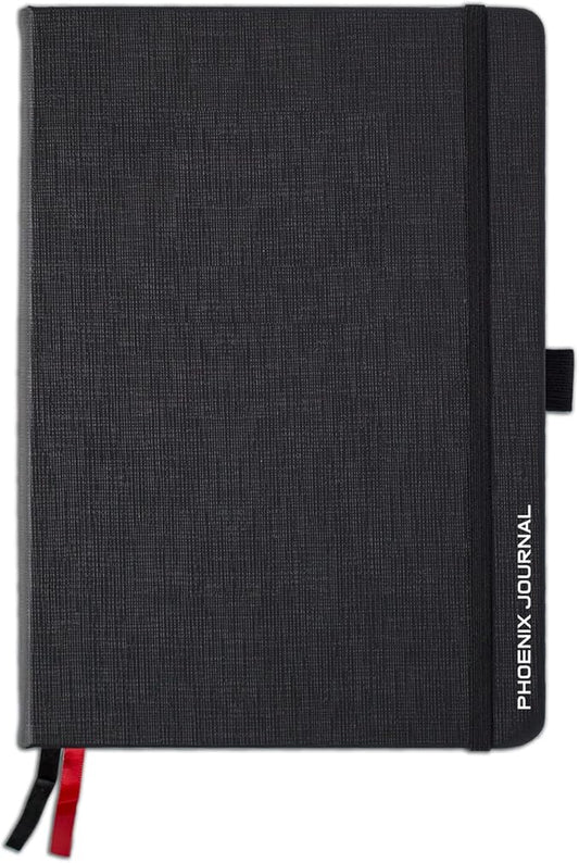 The Phoenix Journal - Best Daily Goal Planner, Organizer, & Calendar for Goal Setting, Gratitude, Happiness, & Productivity - Vision Board & Habit Tracking - 12 Weeks, Undated, Hardcover (Executive)-DeskLoop Office