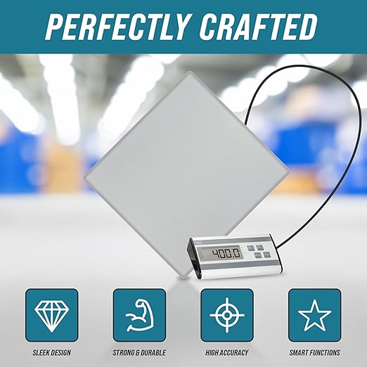 Smart Weigh 440lbs x 6 oz. Digital Heavy Duty Shipping and Postal Scale, with Durable Stainless Steel Large Platform, UPS USPS Post Office Postal Scale and Luggage Scale-DeskLoop Office