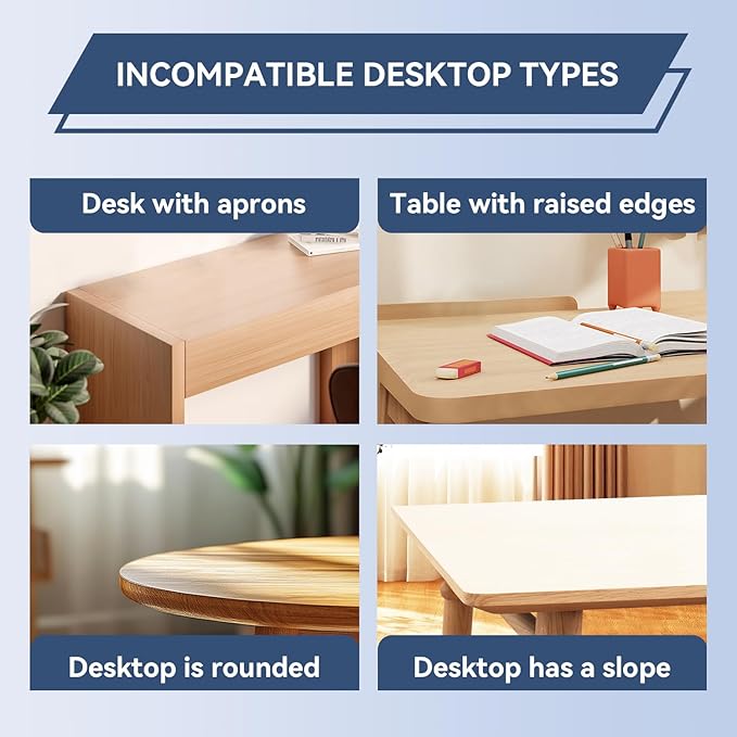 VUSIGN Keyboard Tray Under Desk Height Adjustable,Pull Out with Adjustable C Clamp Mount System for L-Shaped Tables, Extra Sturdy, 26.4” x 11.8” Slide-Out Platform Computer Drawer for Typing,White-DeskLoop Office