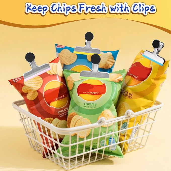 HOUSE AGAIN Magnetic Chip Clips, Stainless Steel Chip Bag Clips - Image 8