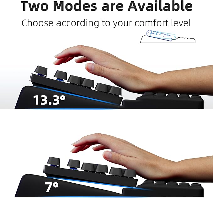 Ospelelf Keyboard Stand with Wrist Rest, Comfy Ergonomic Keyboard Riser Holder for Office Home-DeskLoop Office