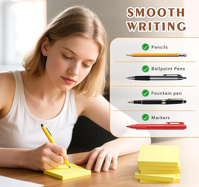 2 x 1.5in Sticky Notes Mini, Yellow Sticky Notes,1600pcs Notes Pads Small Memo Pads,100 Sheets/Pad Strong Self-Stick Pads, Bulk Tiny Pads Easy to Post Notes for Home, Meeting(16Pack)-DeskLoop Office