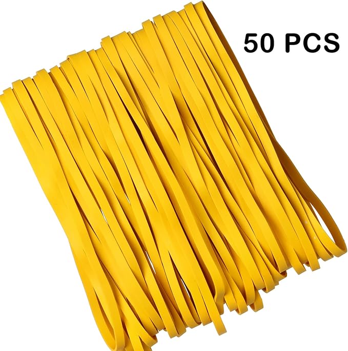 AMUU Rubber Bands 50 Pack 8inch Big Large Rubber Band for Trash Cans Elastic Rubber Bands for Office Supplies File Folders Box Books gifts Notebook-DeskLoop Office
