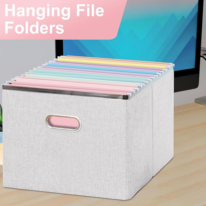 Hanging File Folders, 70 Pack Letter Size Hanging File folders with 1/5-cut Tabs, Stay Organized for Your Home and Office Bulk File, Documents and Paper, Macaron 10 Colors-DeskLoop Office