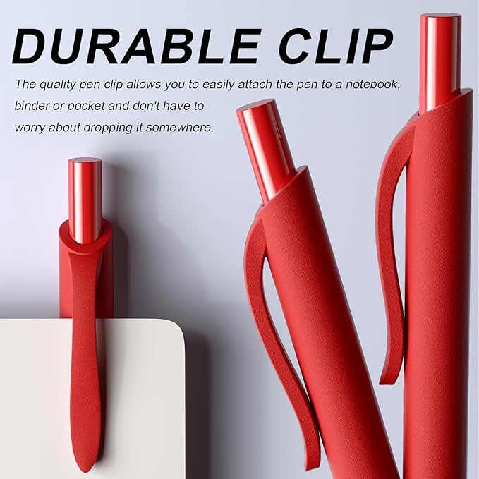 108 Pack Red Pens - Bulk Pens 1.0mm Medium Point Ballpoint Pens Smooth Writing No Bleed Retractable Red Ink Pen-DeskLoop Office