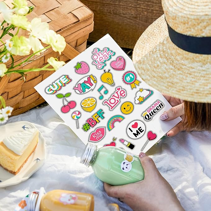 Gwybkq Sticker Paper Printable Vinyl for Inkjet Printer, 50 Sheets Glossy White Waterproof Labels-DeskLoop Office