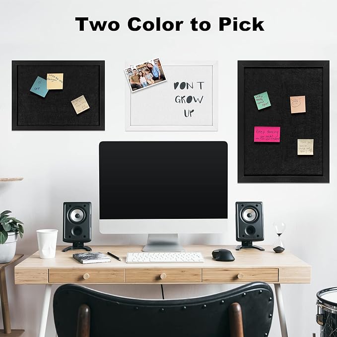 TORASO Cork Board Bulletin Board, Cork Boards for Walls with Pins, Eye Bolts, gaskets, Screws, Pin Board for Office, School and Home (White, 11“x14.5” - 2p)-DeskLoop Office