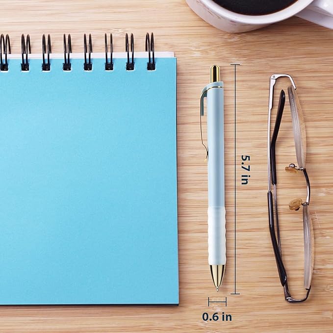 1.0mm Ballpoint Pens Retractable Cute Black Ink Pens with Silicone Grip Smooth Writing Suitable for Office, Note-taking (18 pcs)-DeskLoop Office