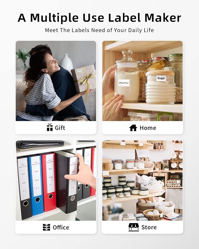 Phomemo Label Maker, M220 Thermal Label Printer, Portable Bluetooth Wireless Inkless 3 Inch Barcode Printer, Great for Home, School & Office, Compatible with Phone, PC, with 3 Label-DeskLoop Office