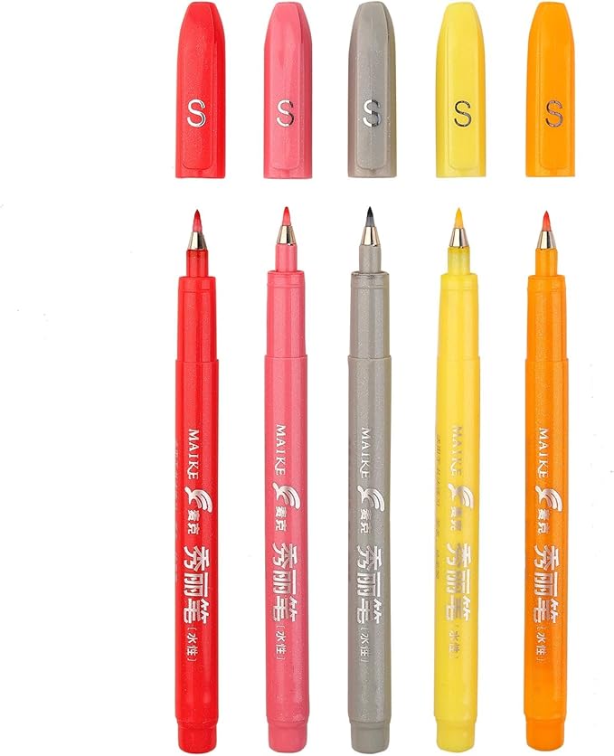 Felt Tip Pens (5colors)-DeskLoop Office