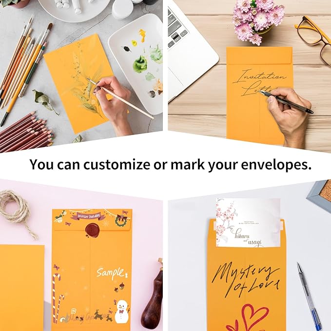 Joyberg 6x9 Envelopes Self Seal, Yellow, Printable, Tear Resistant Kraft Envelopes for Mailing Letters, Documents, Photos, Invitations-DeskLoop Office