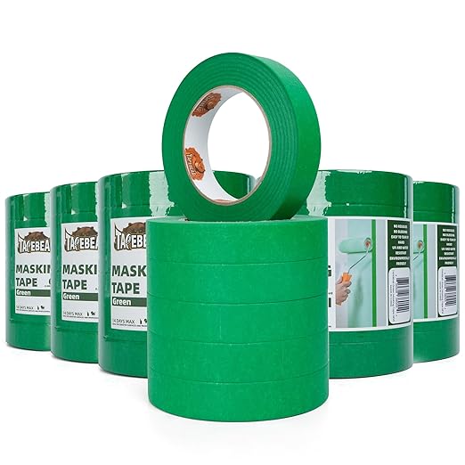 Green Painters Tape Multi-Surface Masking Tape 0.94 inch x 60 Yard, Indoor and Outdoor Painting Tape, Residue Free Easy Removal with Sharp Lines, Paint Tape for Walls, Auto, Home, 36Rolls-DeskLoop Office
