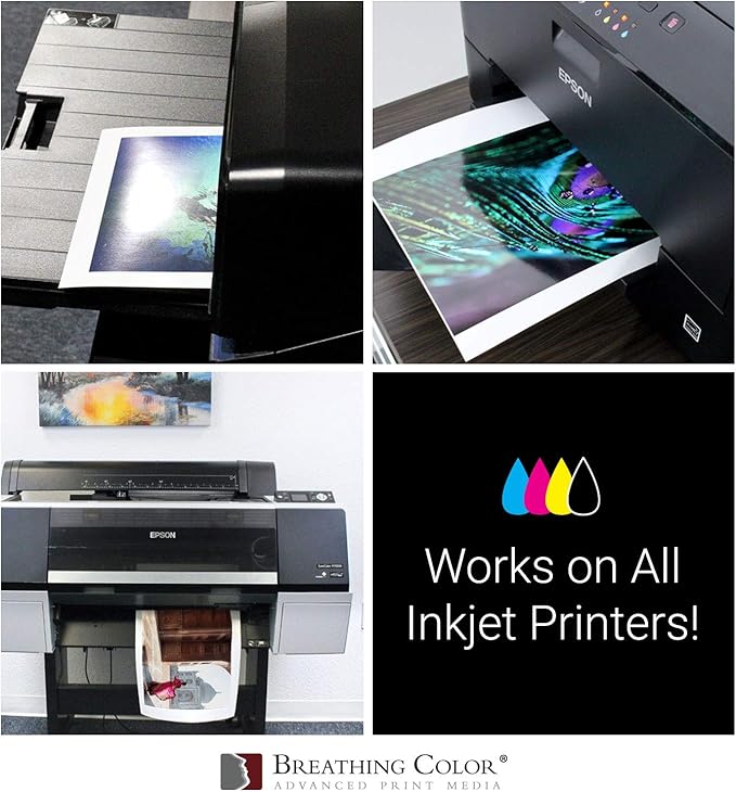 Vibrance Gloss Photo Printer Paper 10 mil 255 gsm Glossy Finish Premium Photo Paper Sheets 13 inches x 19 inches 50 sheets Works with All Inkjet Printers Including Professional Makes and Models-DeskLoop Office