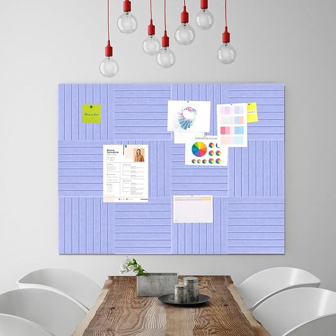 Cork Boards for Walls 48" x 36" Felt Board Alternative, 12 Pack Felt Wall Tiles Bulletin Board, Large Cork Board for Office Pin Board Tack Board Cork Boards-DeskLoop Office