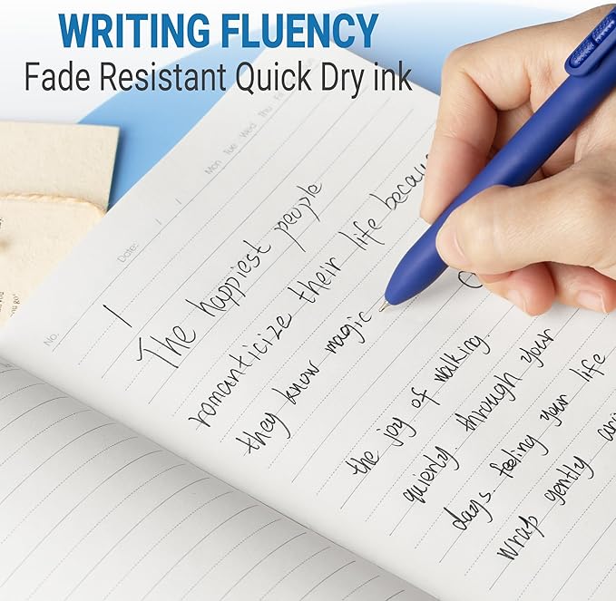 inkipen- 8 Pack Pens, Gel pens Black Ink, Fine Point(0.5mm),Quick-Drying Smooth Writing,School and Office Supplies-DeskLoop Office