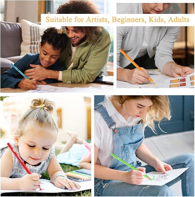 LBW Colored Pencils Oil Pencils Soft Core Color Pencil Set Drawing Pencil Ideal for Adult Coloring Books Kids Artists Beginners (120)-DeskLoop Office