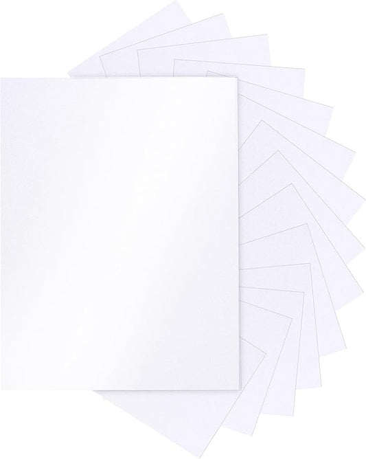 120 Sheets White Shimmer Cardstock 8.5 x 11 Heavyweight Paper, 250gsm/92lb Thick Card Stock Printer Paper for Making Cards, Greeting Cards, School Crafts, Wedding Invitations, Menus-DeskLoop Office
