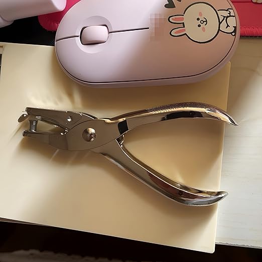 1/4 and 1/8 Inch Small Single Hole Punch, 2 Pack Handheld Circle Shaped Hole Puncher with 8 Sheet Capacity for DIY Craft Paper, Tag & Ticket, Perfect for Home, Office, Back to School Supplies-DeskLoop Office