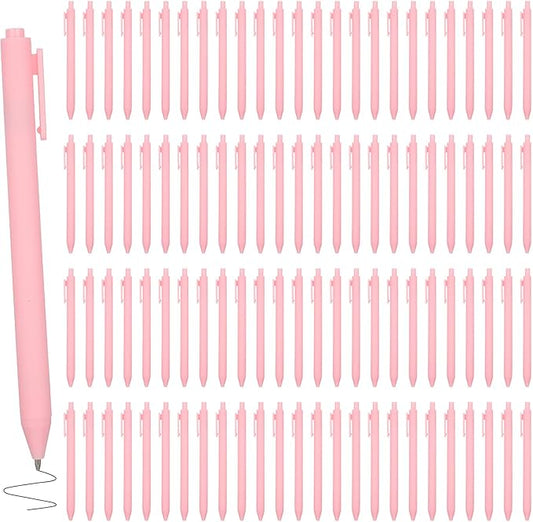 100 Pcs Ballpoint Pens, 1.0 mm Retractable Comfortable Writing Pens Large Capacity Black Ink Ballpoint Pen Set for Teacher Student Office School Home Supplies-DeskLoop Office