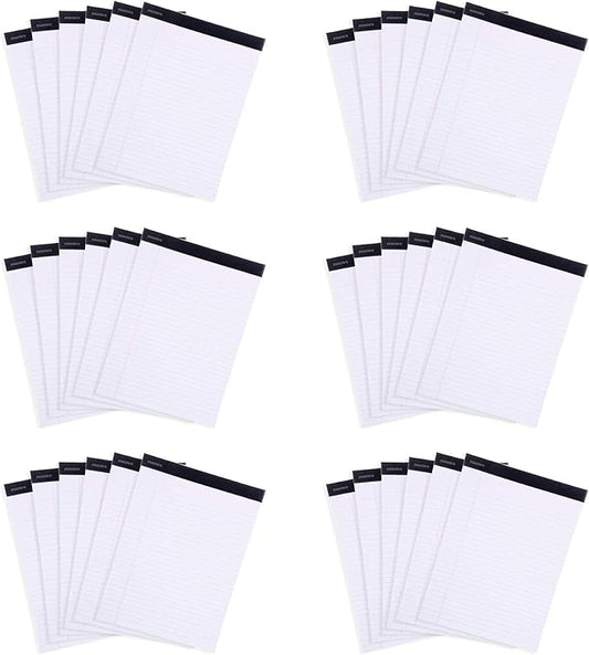 Mintra Office Legal Pads, ((xBasic, 8.5in x 11in, Wide (White), 36pk (6-6pks))-DeskLoop Office