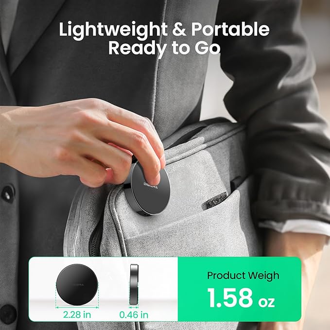 2TB Magnetic Portable SSD, External Solid State Drives with USB-C 3.2 Gen 2x2, Speed Up to 2000MB/s, Compact & Durable, Compatible with iPhone 15/16 Series and Other USB-C Devices, Black-DeskLoop Office